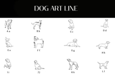 Dog Art Line by Heartcraft Atelier — Dingbats Font — thumbnail 2