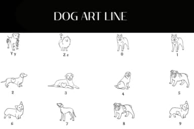 Dog Art Line by Heartcraft Atelier — Dingbats Font — thumbnail 4