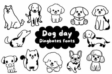 Dog Day by Natchuta — Dingbats Font — thumbnail 1