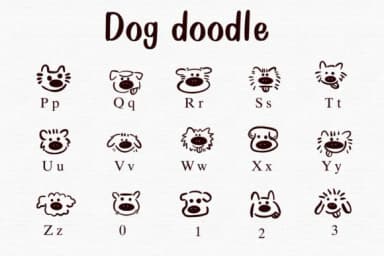 Dog Doodle by Nongyao — Dingbats Font — thumbnail 3