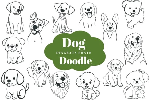 Dog Doodle by Suphitchaya — Dingbats Font