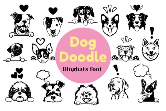 Dog Doodle by Nun Sukhwan — Dingbats Font