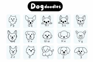 Dog Doodles by Natchuta — Dingbats Font — thumbnail 3