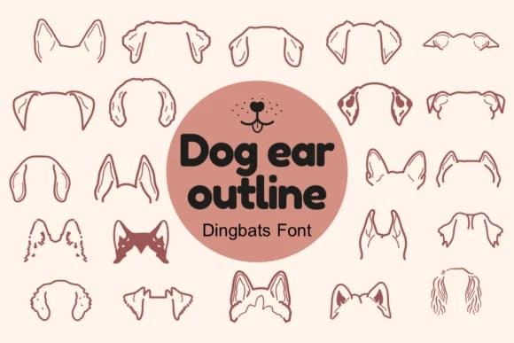 Dog Ear Outline by Nun Sukhwan — Dingbats Font