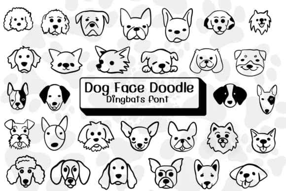 Dog Face Doodle by Ketsarin — Dingbats Font