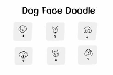 Dog Face Doodle by Ketsarin — Dingbats Font — thumbnail 4
