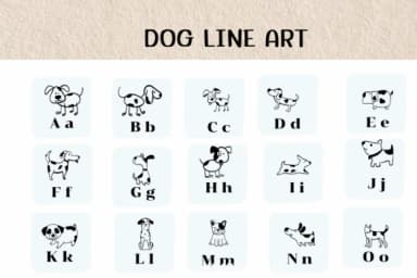 Dog Line Art by Ketsarin — Dingbats Font — thumbnail 2