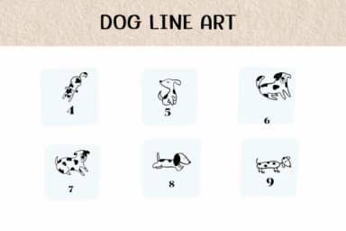 Dog Line Art by Ketsarin — Dingbats Font — thumbnail 4