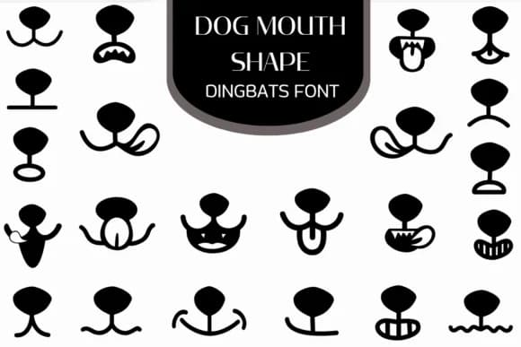 Dog Mouth Shape by Heartcraft Atelier — Dingbats Font