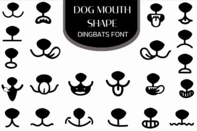 Dog Mouth Shape by Heartcraft Atelier — Dingbats Font — thumbnail 1