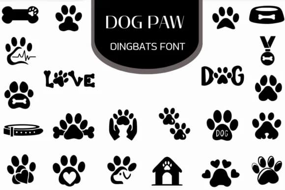 Dog Paw by Heartcraft Atelier — Dingbats Font