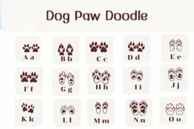 Dog Paw Doodle by Ketsarin — Dingbats Font — thumbnail 2