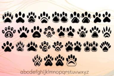 Dog Paws by MOMAT THIRTYONE — Dingbats Font — thumbnail 3