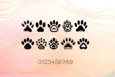 Dog Paws by MOMAT THIRTYONE — Dingbats Font — thumbnail 4
