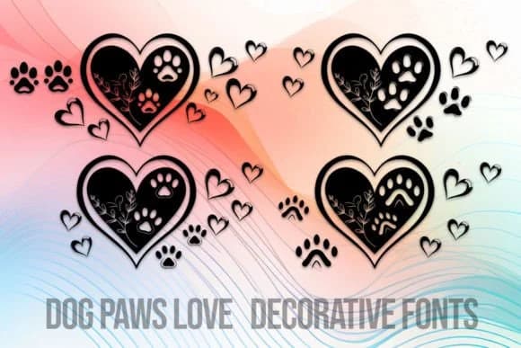 Dog Paws Love by MOMAT THIRTYONE — Dingbats Font