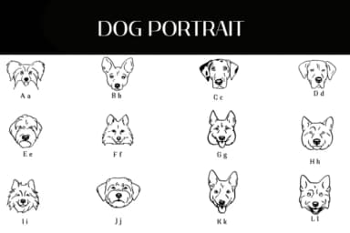 Dog Portrait by Heartcraft Atelier — Dingbats Font — thumbnail 2