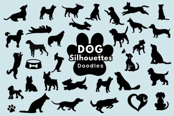 Dog Silhouettes by Pui Art — Dingbats Font