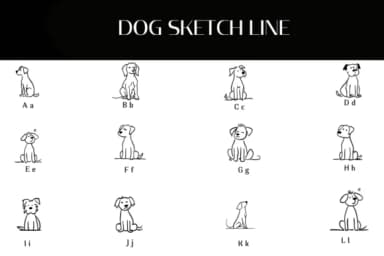 Dog Sketch Line by Heartcraft Atelier — Dingbats Font — thumbnail 2