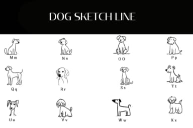 Dog Sketch Line by Heartcraft Atelier — Dingbats Font — thumbnail 3