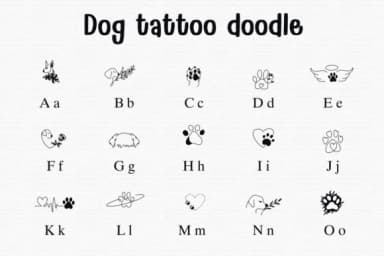 Dog Tattoo Doodle by Sontaya — Dingbats Font — thumbnail 2