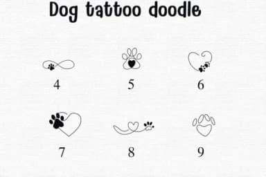 Dog Tattoo Doodle by Sontaya — Dingbats Font — thumbnail 4