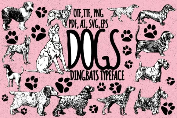 Dogs by Minimalistartstudio — Dingbats Font