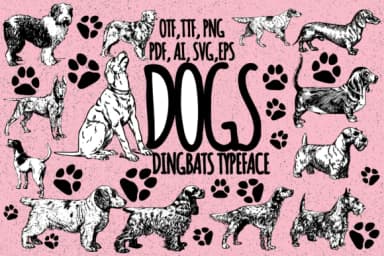 Dogs by Minimalistartstudio — Dingbats Font — thumbnail 1