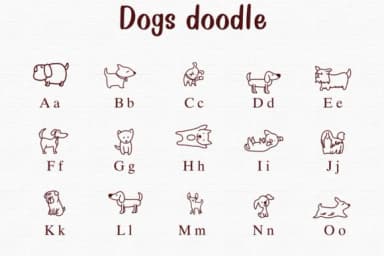 Dogs Doodle by Nongyao — Dingbats Font — thumbnail 2