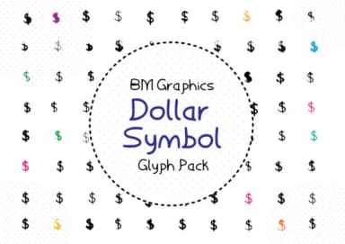 BM Graphics - Dollar Symbols by GraphicsBam Fonts — Dingbats Font — thumbnail 1