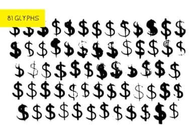 BM Graphics - Dollar Symbols by GraphicsBam Fonts — Dingbats Font — thumbnail 2