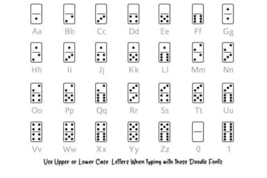 Domino Doodle by digitalplannerland — Dingbats Font — thumbnail 2