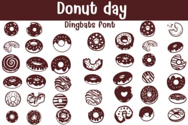 Donut Day by Sontaya — Dingbats Font — thumbnail 1