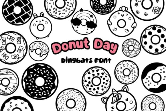 Donut Day by Nun Sukhwan — Dingbats Font