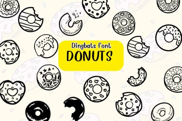 Donuts by Nongyao — Dingbats Font