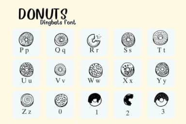 Donuts by Nongyao — Dingbats Font — thumbnail 3