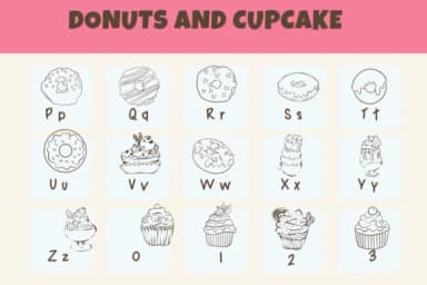 Donuts and Cupcake by Sirinart — Dingbats Font — thumbnail 3