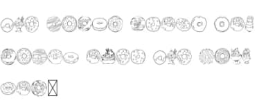 Donuts and Cupcake by Sirinart — Dingbats Font — thumbnail 8