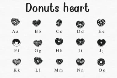 Donuts Heart by Nongyao — Dingbats Font — thumbnail 2