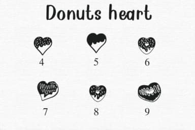 Donuts Heart by Nongyao — Dingbats Font — thumbnail 4
