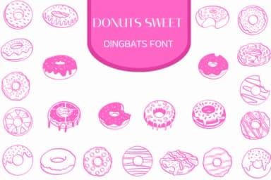 Donuts Sweet by Heartcraft Atelier — Dingbats Font — thumbnail 1