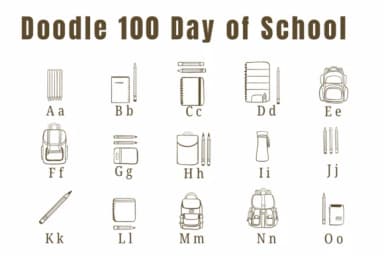 Doodle 100 Day of School by Suphitchaya — Dingbats Font — thumbnail 2