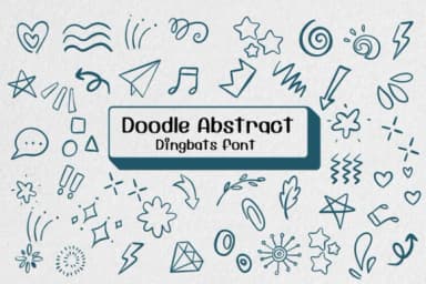 Doodle Abstract by Ketsarin — Dingbats Font — thumbnail 1