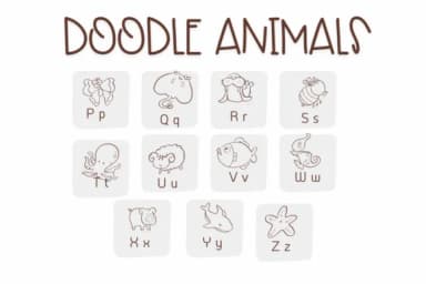 Doodle Animals by Sirinart — Dingbats Font — thumbnail 3