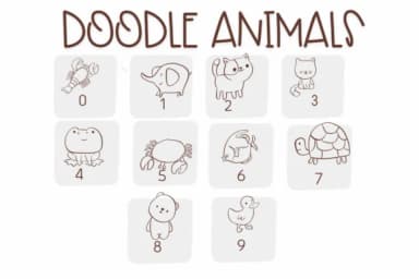 Doodle Animals by Sirinart — Dingbats Font — thumbnail 4