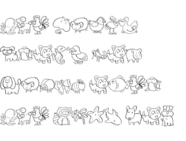 Doodle Animals by Sirinart — Dingbats Font — thumbnail 8