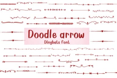 Doodle Arrow by Nongyao — Dingbats Font — thumbnail 1