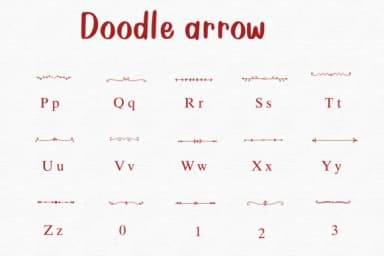 Doodle Arrow by Nongyao — Dingbats Font — thumbnail 3