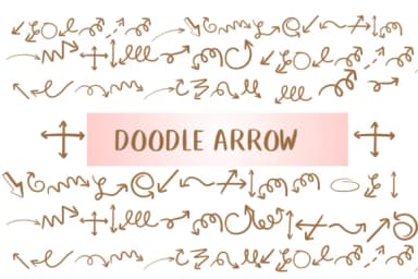 Doodle Arrow by Nongyao — Dingbats Font — thumbnail 1