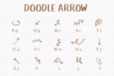 Doodle Arrow by Nongyao — Dingbats Font — thumbnail 3