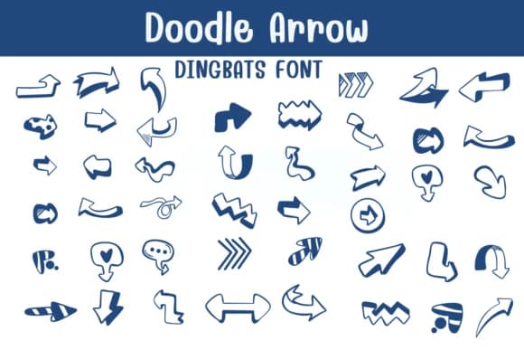 Doodle Arrow by Sontaya — Dingbats Font